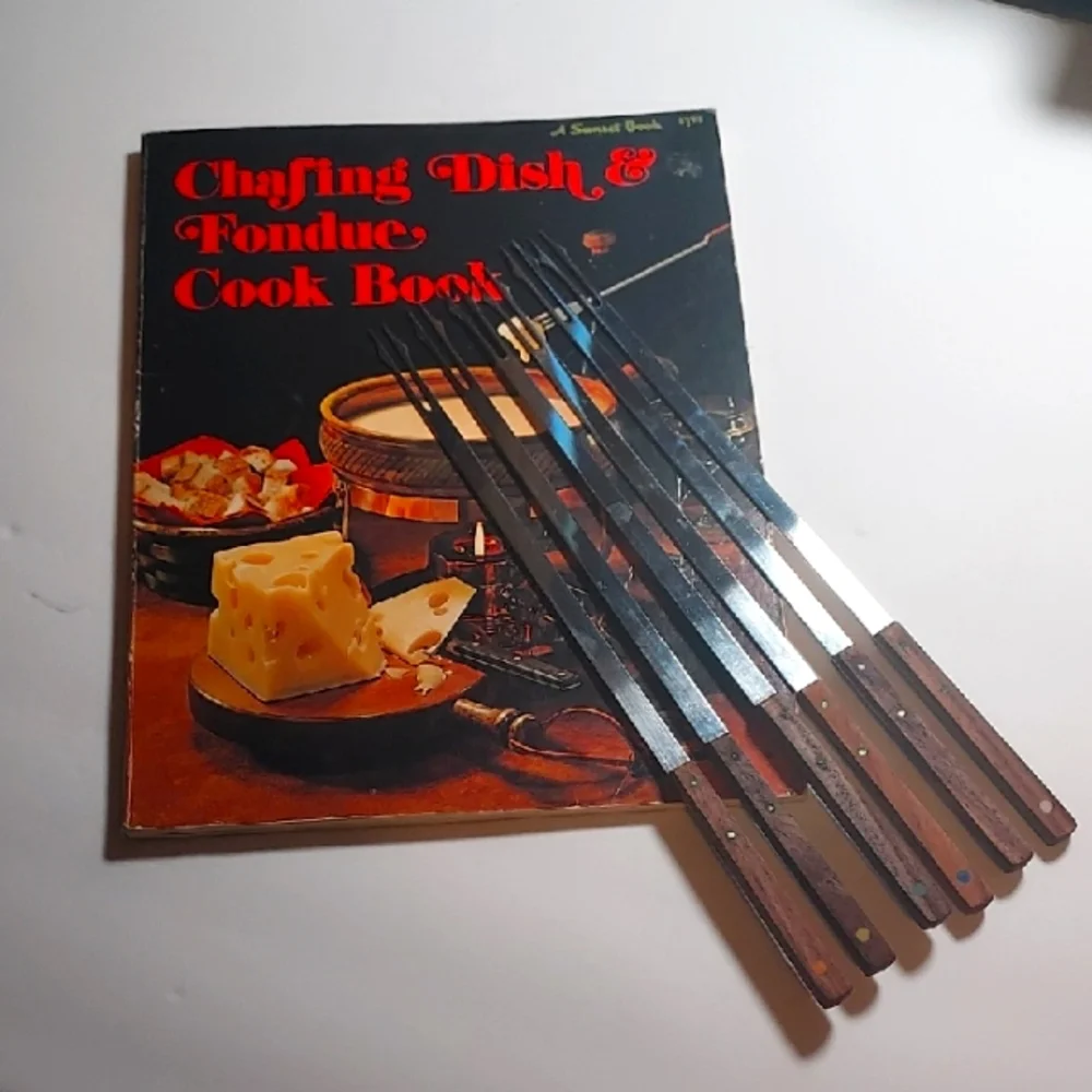 Vintage Fondue Forks and Cookbook